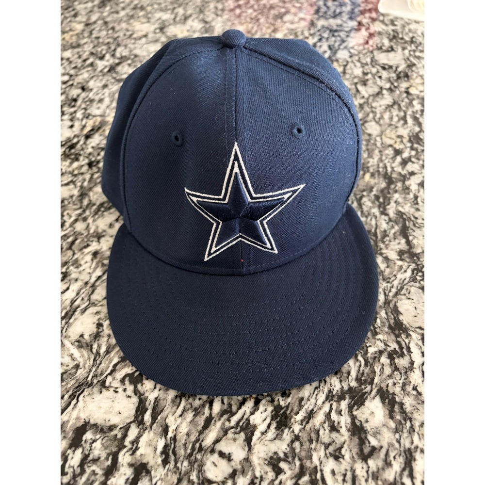 Dallas Cowboys New Era 59FIFTY Fitted Hat Navy Blue Star Logo Size 7 1/8 NFL Cap